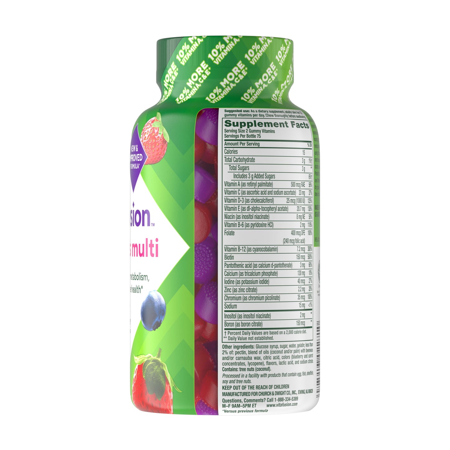 Vitafusion Women's Daily Multivitamin Formula Gummy Vitamins Mixed Berries
