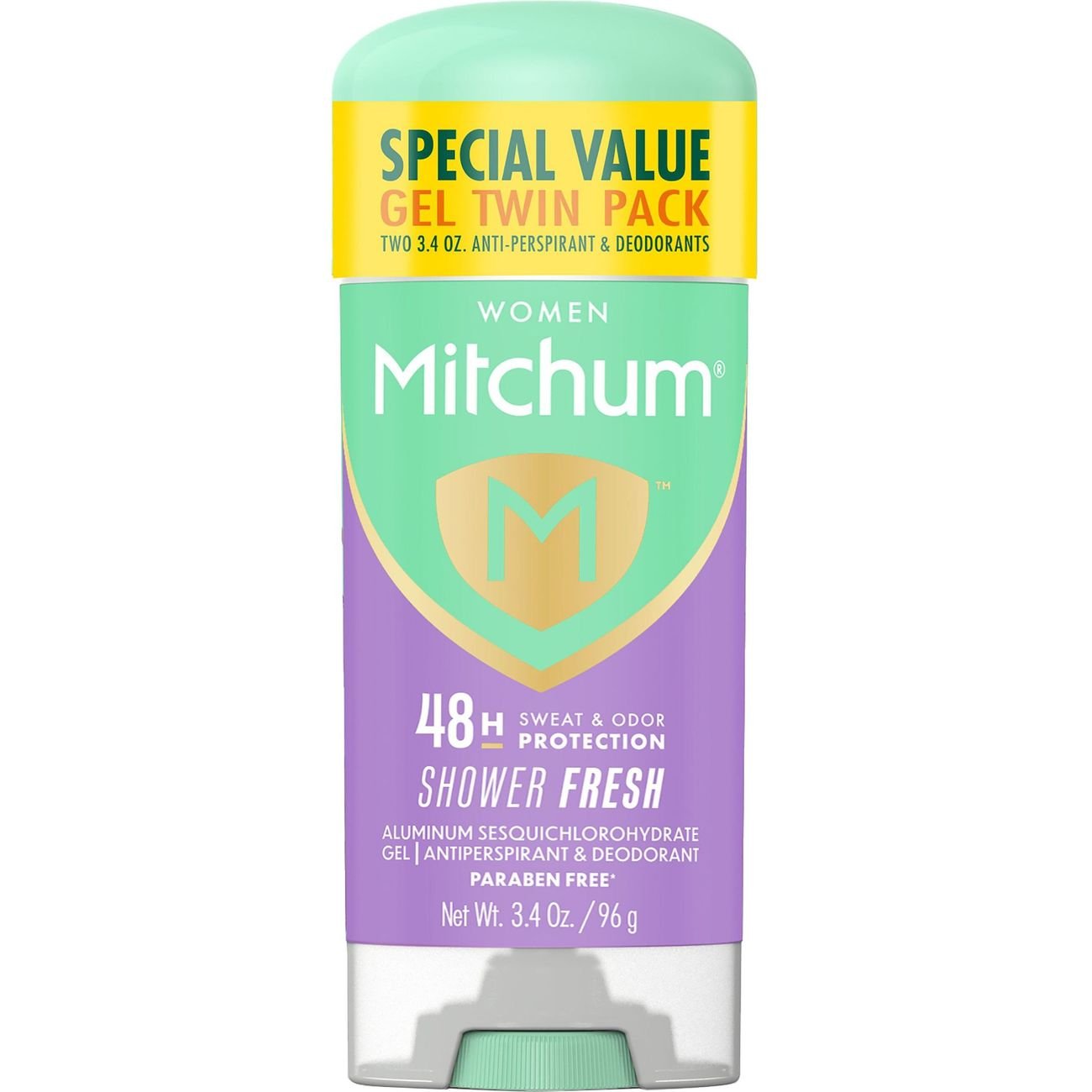 Mitchum For Women Power Shower Fresh Anti-Perspirant & Deodorant Gel Twin Pack