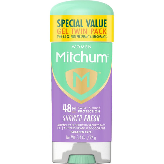 Mitchum For Women Power Shower Fresh Anti-Perspirant & Deodorant Gel Twin Pack
