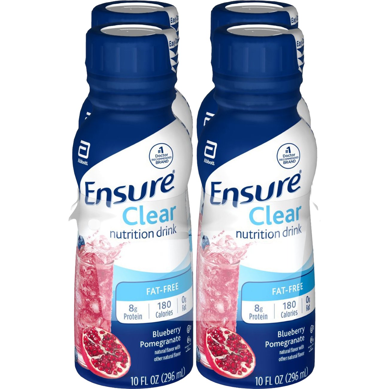 Ensure 8g Protein Clear Nutrition Drink - Blueberry Pomegranate, 4 pk