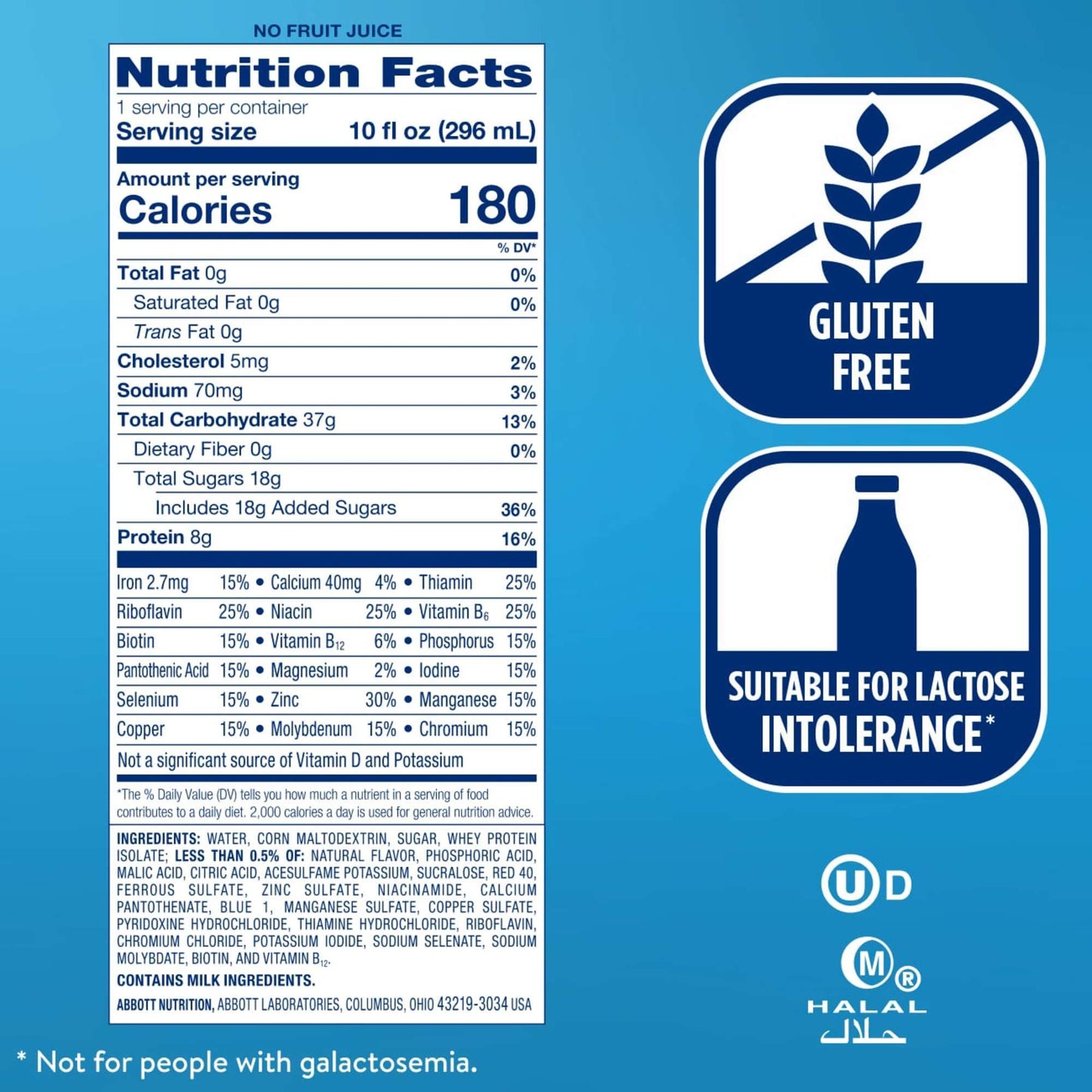 Ensure 8g Protein Clear Nutrition Drink - Blueberry Pomegranate, 4 pk