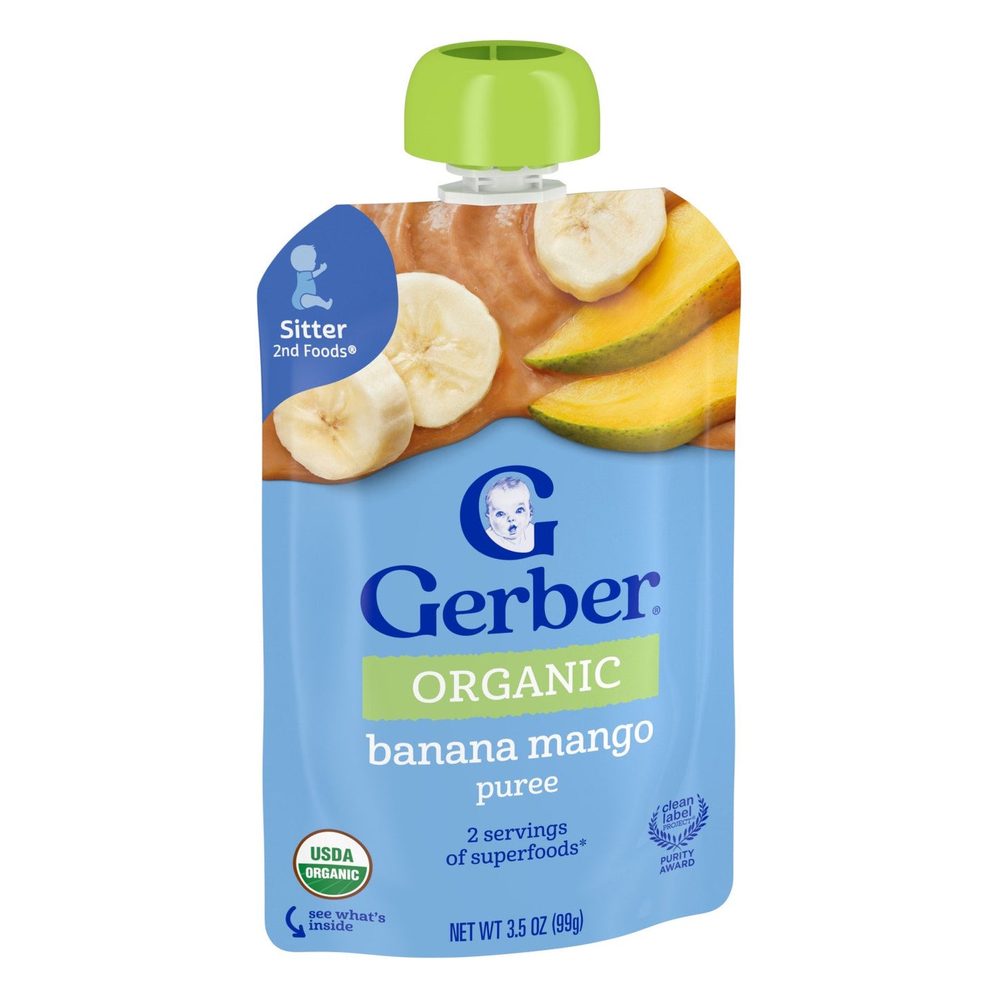 Gerber Organic for Baby Wonderfoods Pouch - Banana & Mango