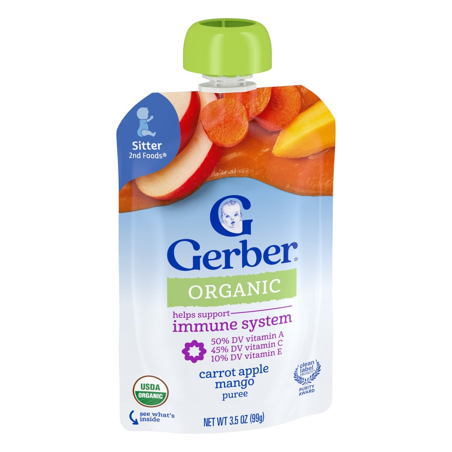 Gerber Organic for Baby Wonderfoods Pouch - Carrot Apple & Mango