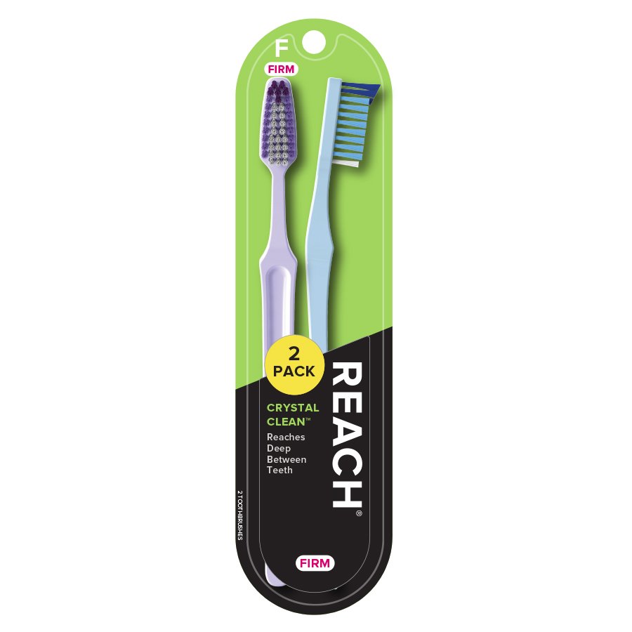 Reach Crystal Clean Firm Toothbrushes - Colors May Vary