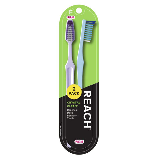 Reach Crystal Clean Firm Toothbrushes - Colors May Vary