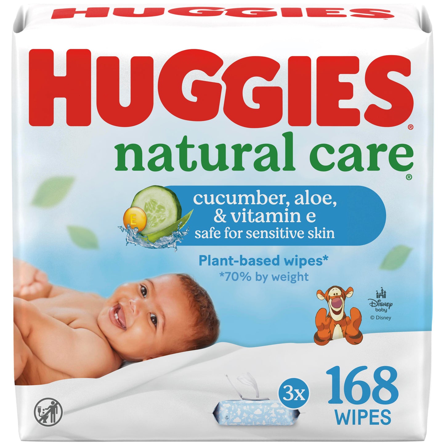 Huggies Baby Wipes - Cucumber, Aloe and Vitamin E Scented, 3 pk