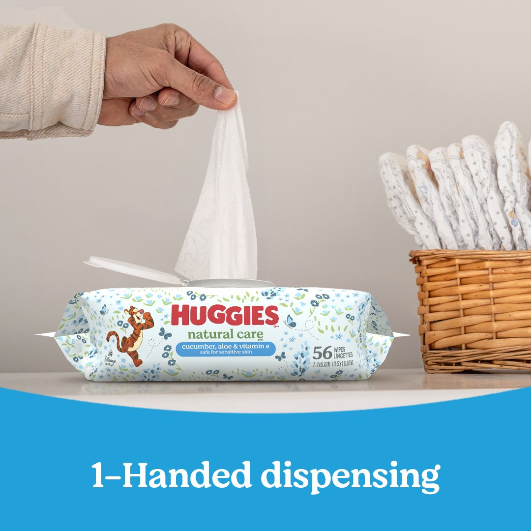 Huggies Baby Wipes - Cucumber, Aloe and Vitamin E Scented, 3 pk
