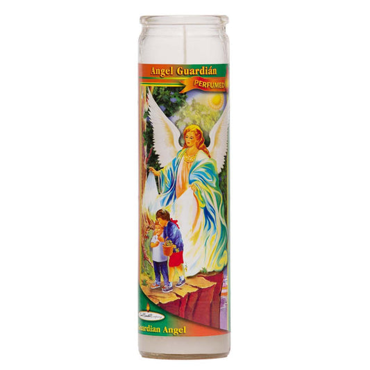 Reed Candle Guardian Angel Perfume Scented Religious Candle - White Wax