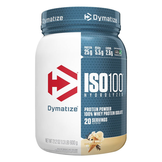 Dymatize ISO100 Hydrolyzed Whey 20g Protein Powder - Gourmet Vanilla