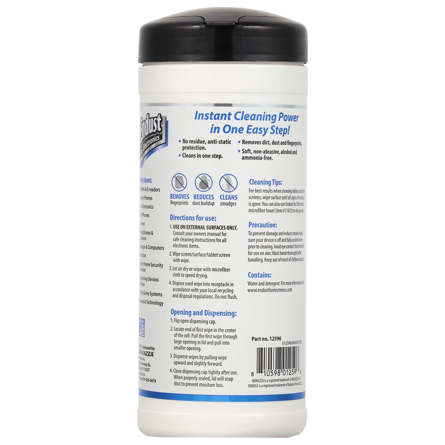 Endust For Electronics Anti-Static Tablet Computer Wipes