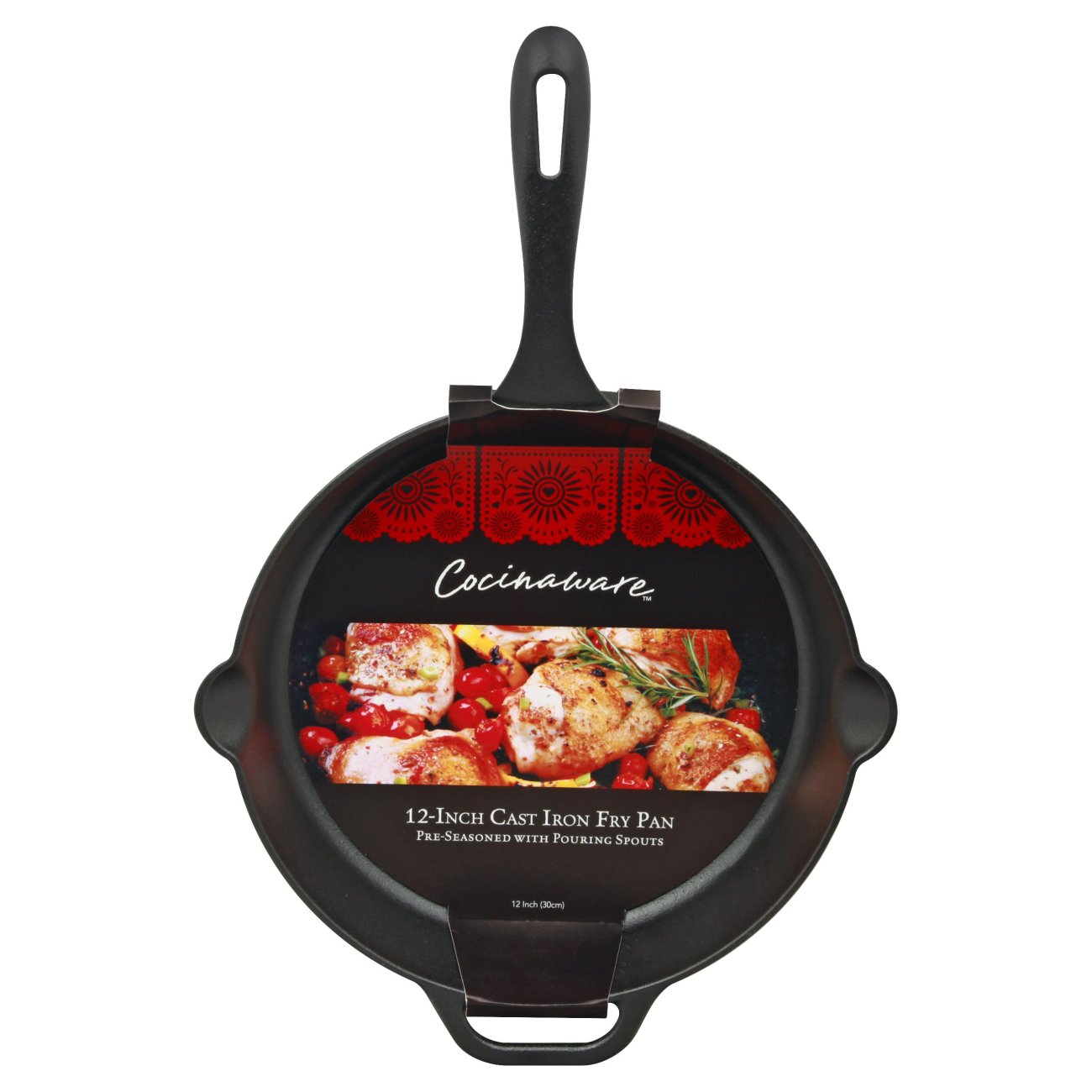 Cocinaware Pre-Seasoned Cast Iron Fry Pan