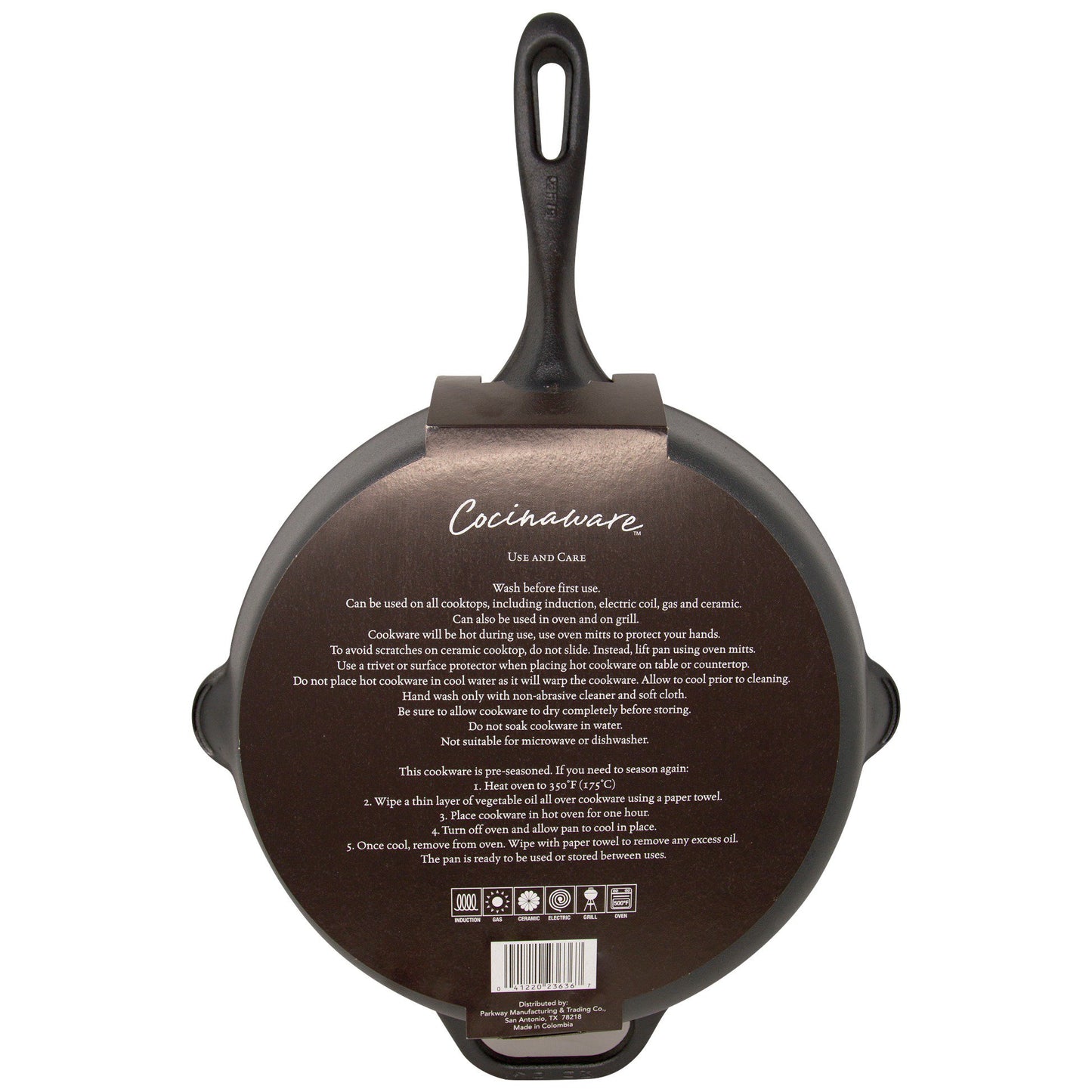 Cocinaware Pre-Seasoned Cast Iron Fry Pan