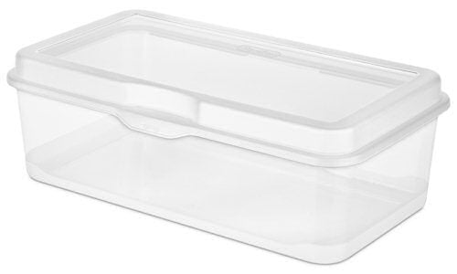 Sterilite Large Flip Top Box, Clear