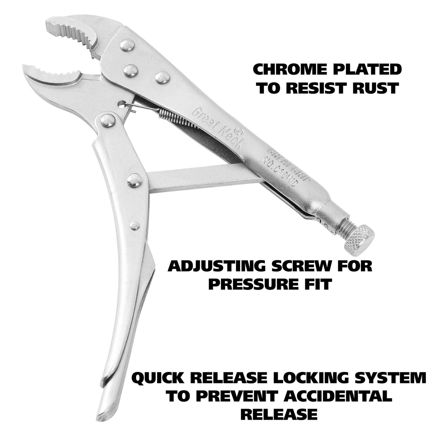 Great Neck Curved Jaw Locking Pliers