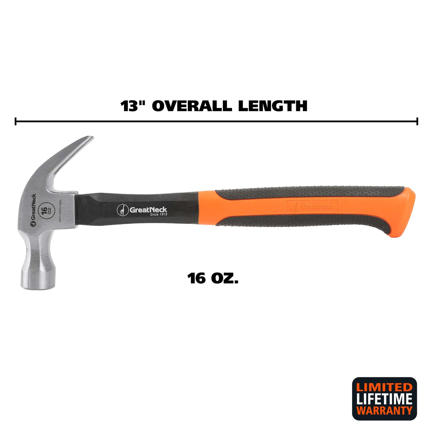 Great Neck Fiberglass Curved Claw Hammer