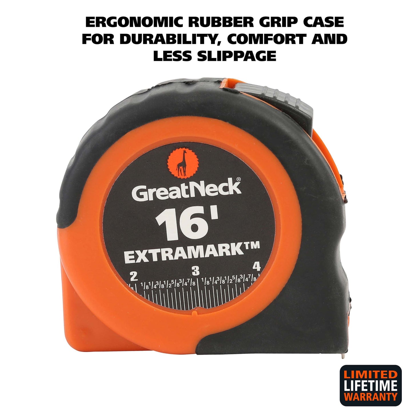 Great Neck ExtraMark™ Rubber Grip Tape Measure