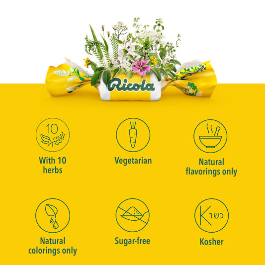 Ricola Sugar Free Throat Drops - Lemon Mint