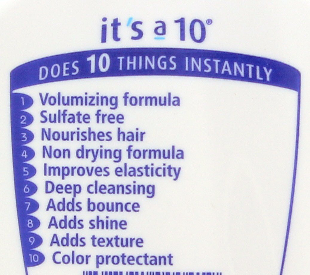 It's a 10 Miracle Volumizing Shampoo