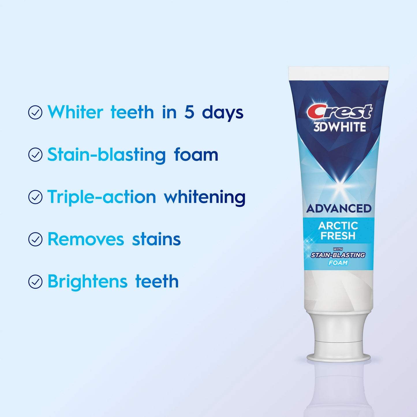 Crest 3D White Advanced Whitening Toothpaste - Arctic Fresh