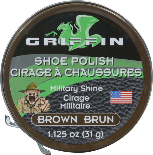 Griffin Military Shine Shoe Polish - Brown