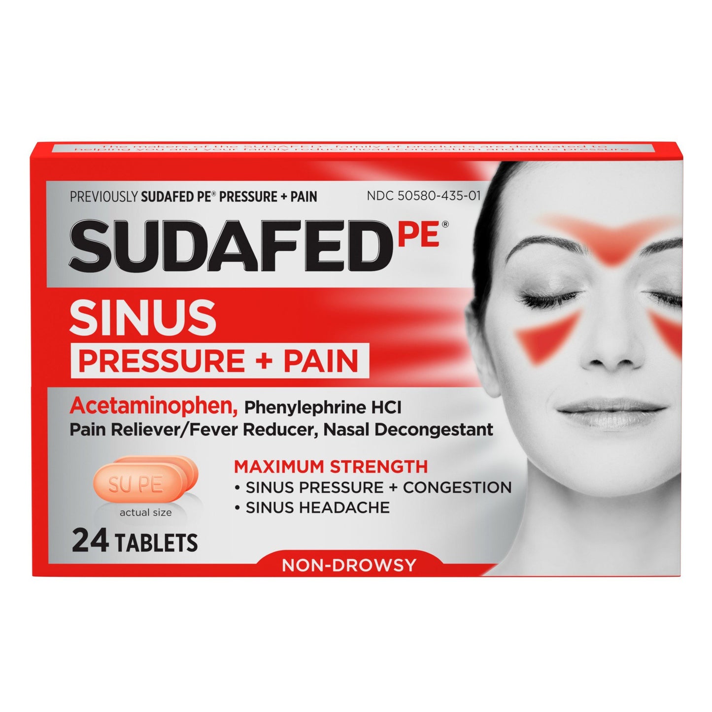 Sudafed PE Sinus Pressure + Pain Tablets
