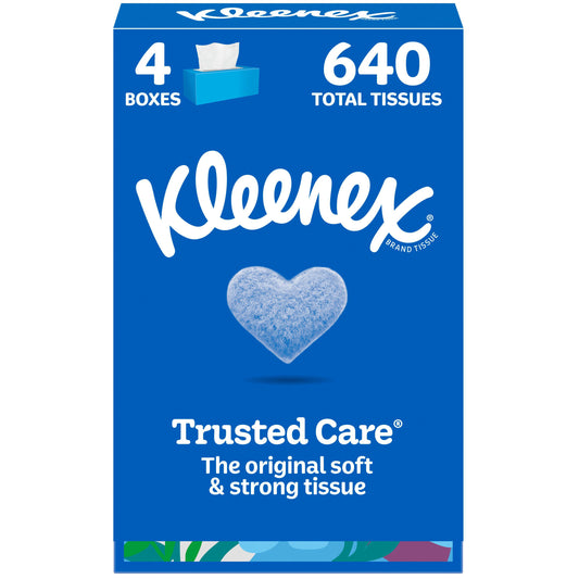 Kleenex Trusted Care Facial Tissues Flat Boxes 2 Ply