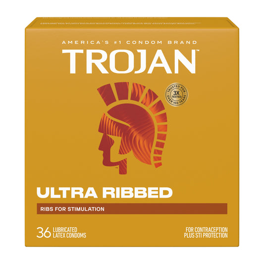 Trojan Ultra Ribbed Lubricated Condoms