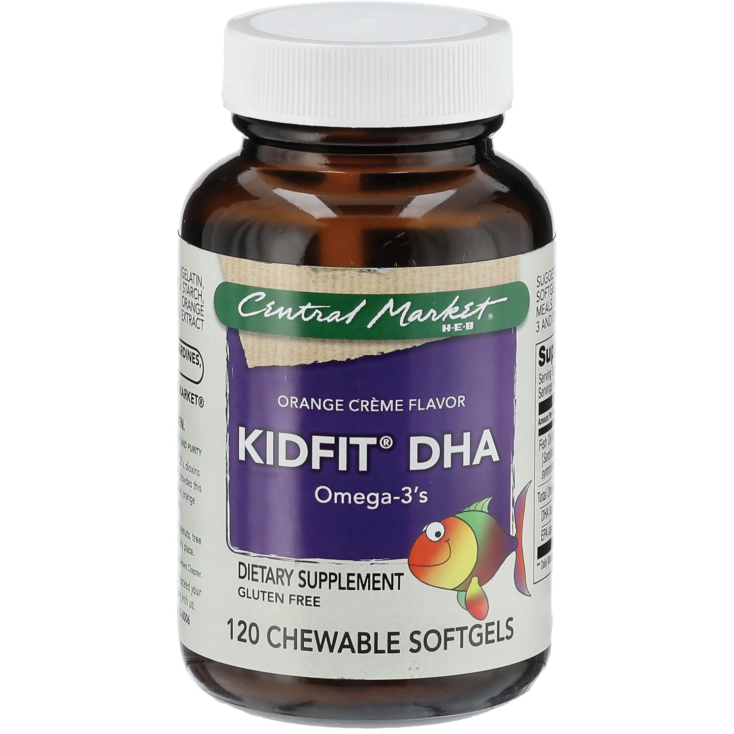 Central Market Kidfit DHA Omega-3's Chewable Softgels - Orange Creme Flavor