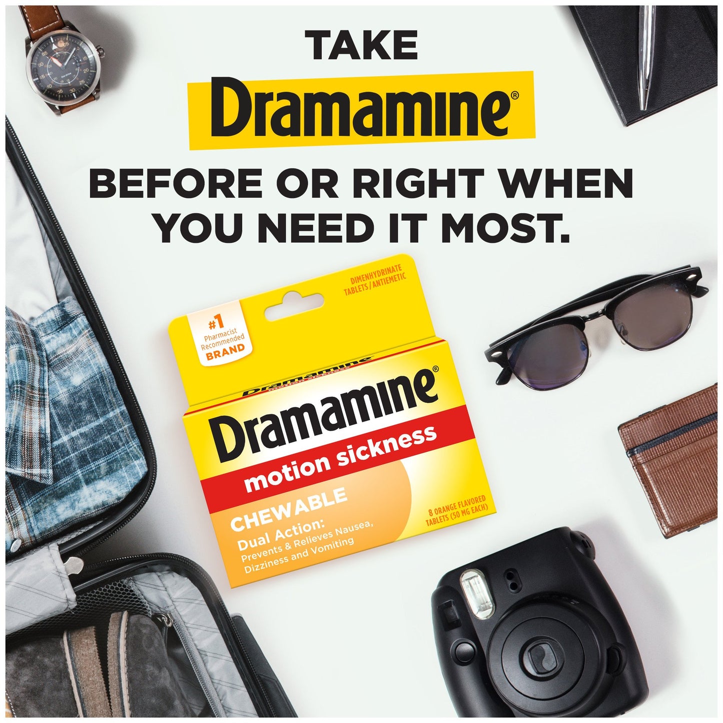 Dramamine Motion Sickness Relief - Chewable Orange