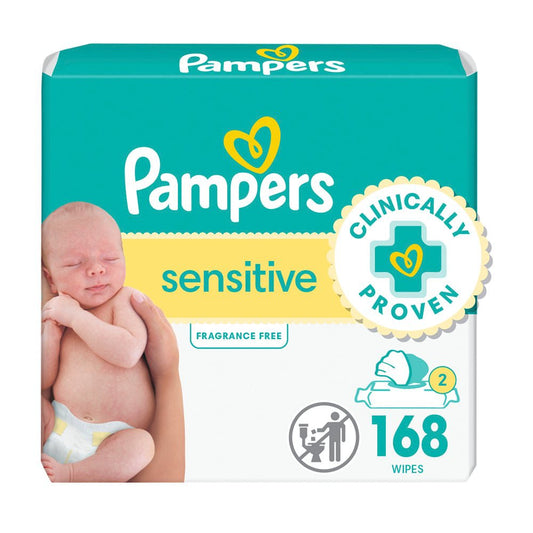 Pampers Sensitive Skin Baby Wipes Refills 2 pk