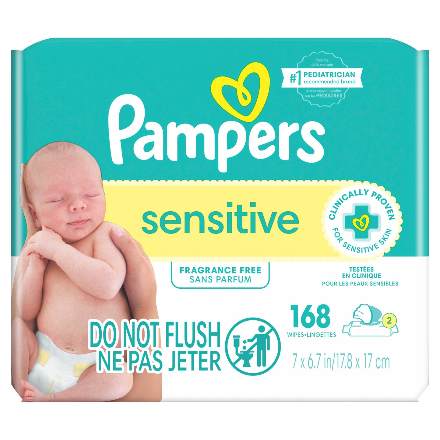 Pampers Sensitive Skin Baby Wipes Refills 2 pk