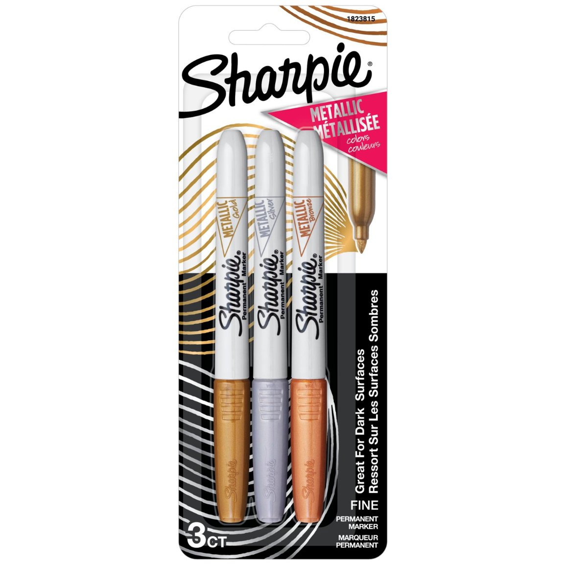 Sharpie Metallic Fine Tip Permanent Markers - Assorted Ink
