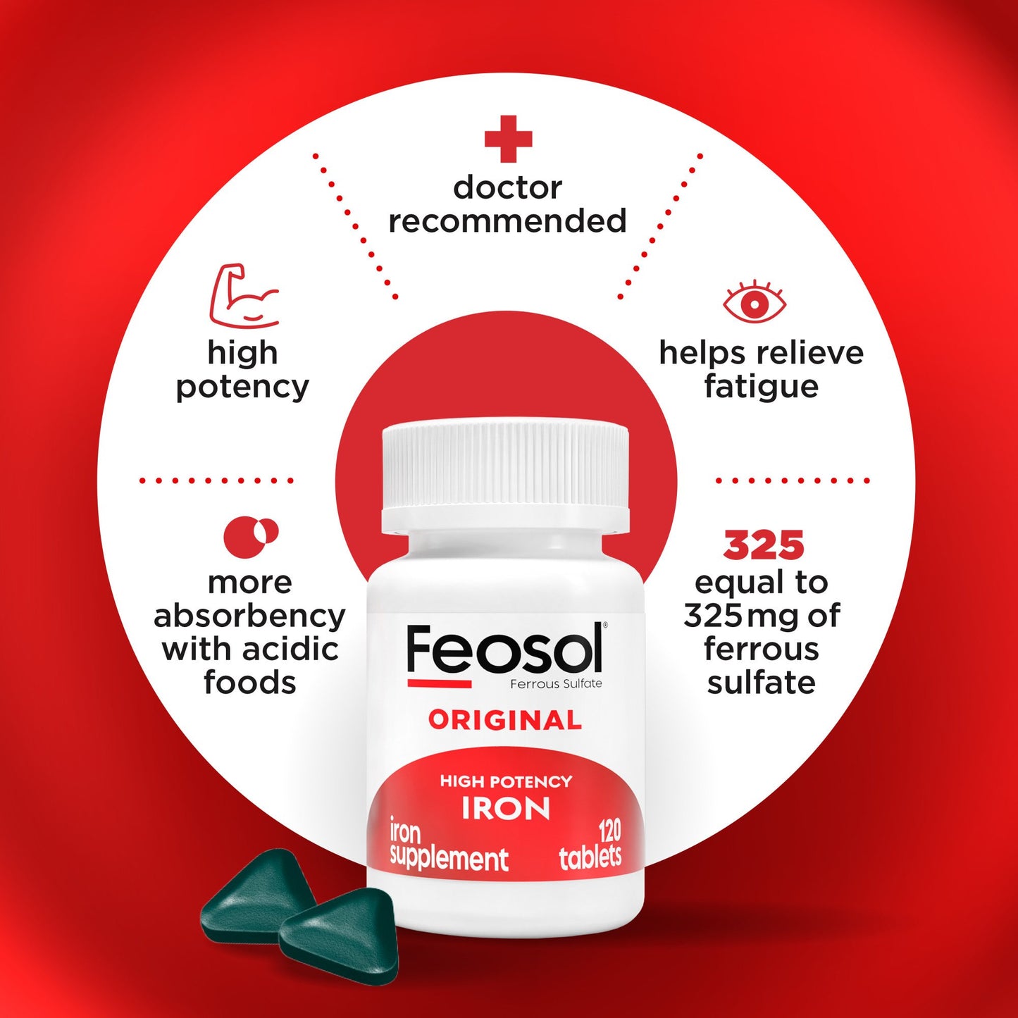 Feosol Original Ferrous Sulfate Iron Tablets