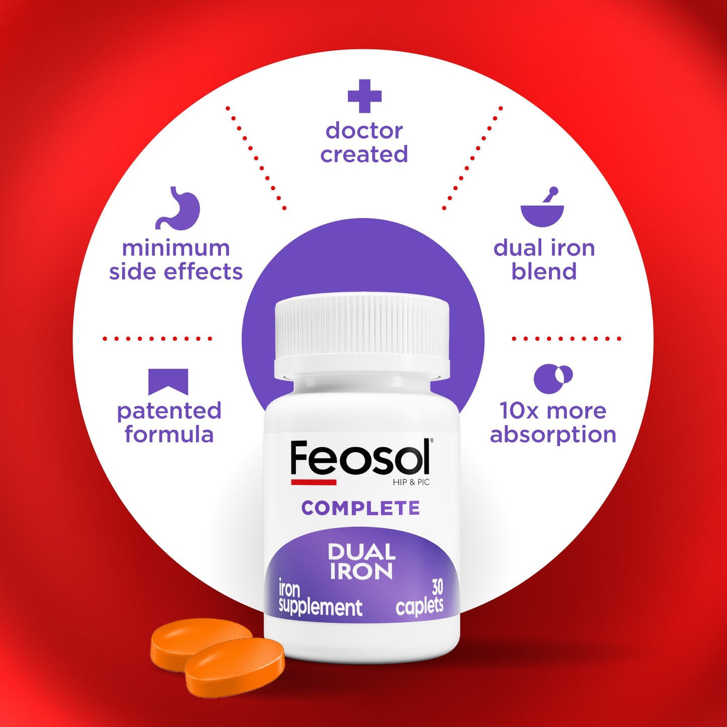 Feosol Complete Bifera Iron Caplets