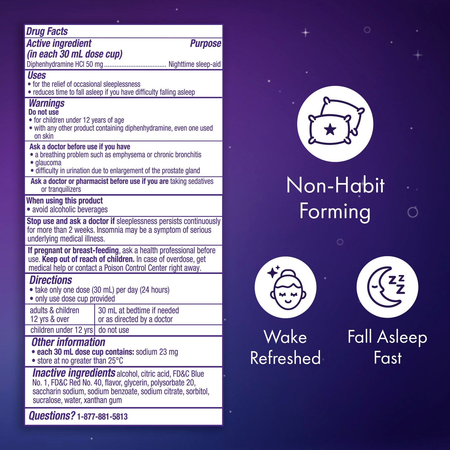Vicks ZzzQuil Liquid Nighttime Sleep Aid, Warming Berry Flavor