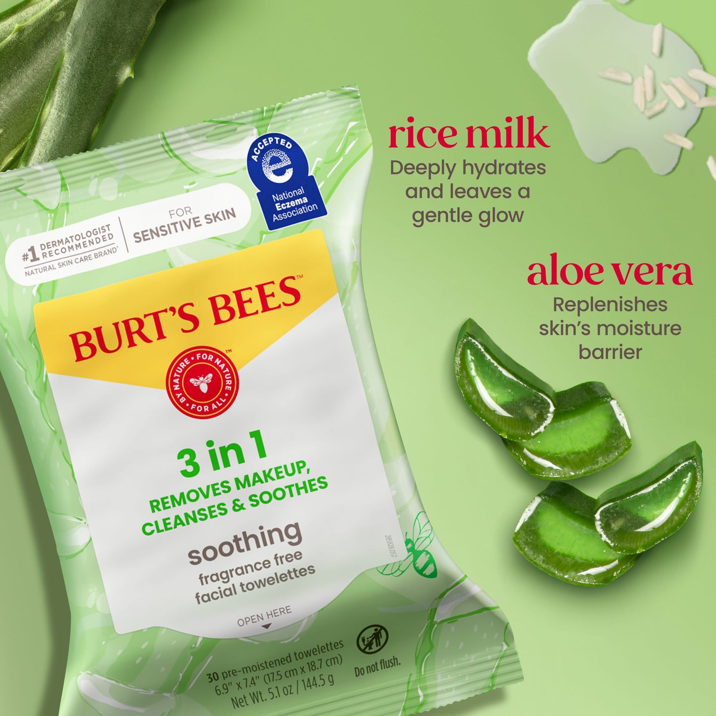 Burt's Bees Soothing Facial Towelettes - Fragrance Free
