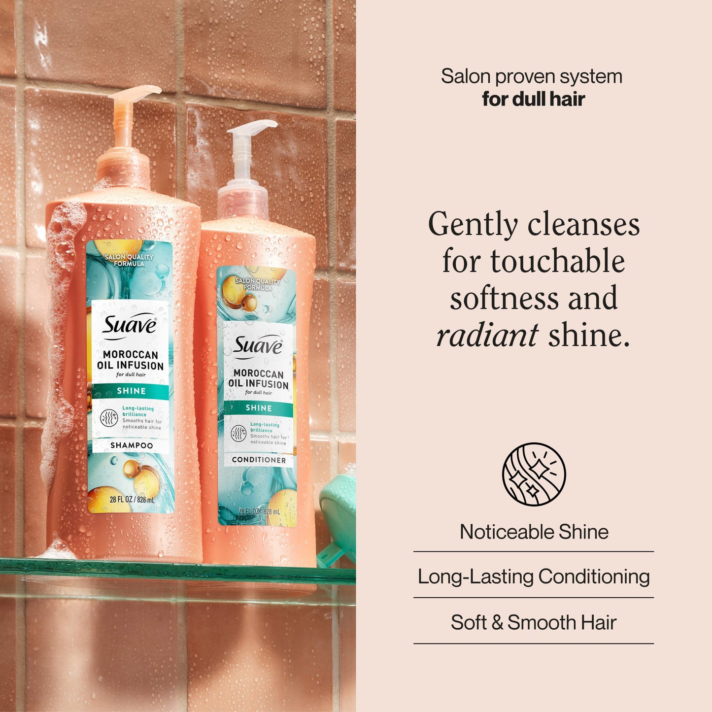 Suave Moroccan Oil Infusion Shine Shampoo
