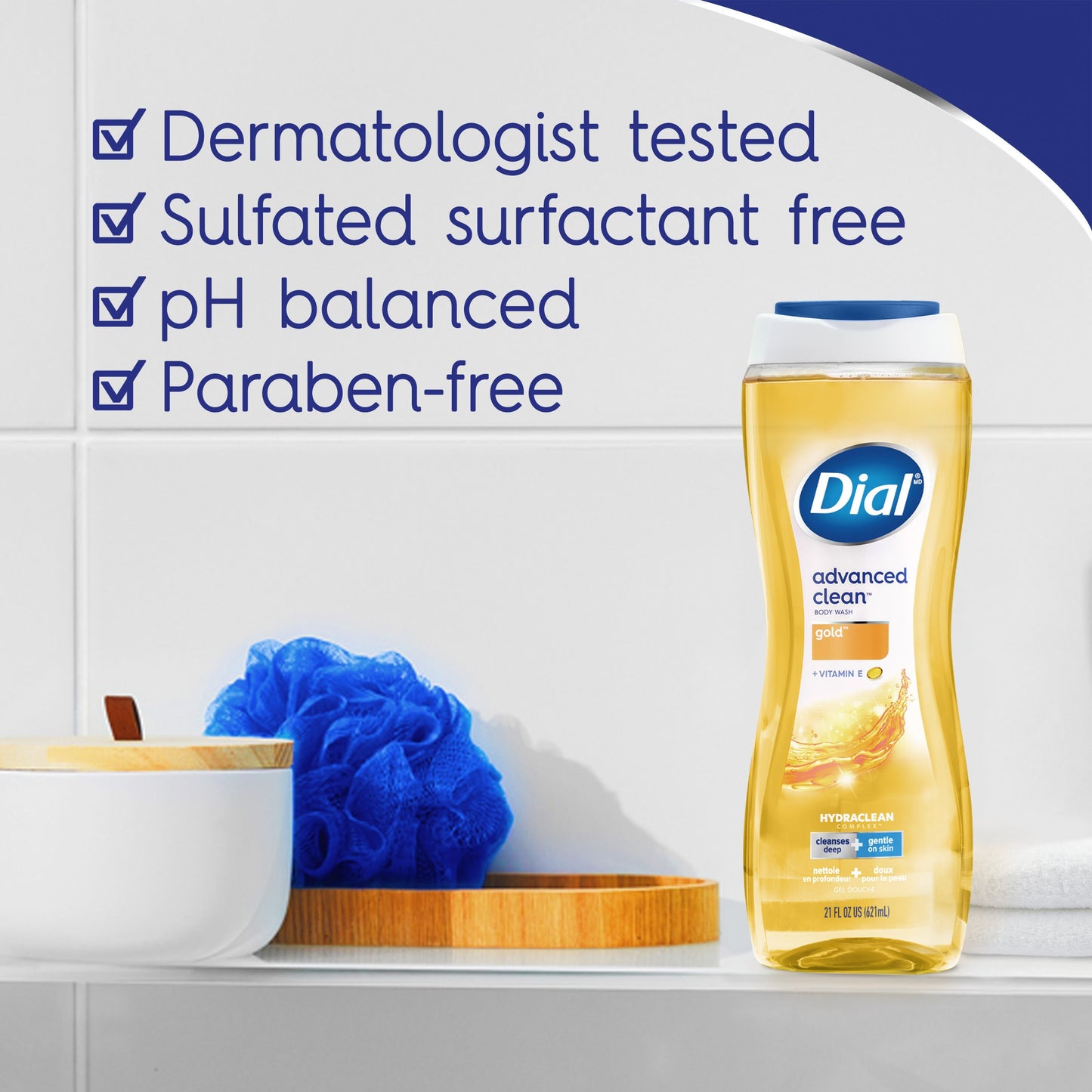 Dial Advanced Clean Body Wash with Vitamin E - Gold