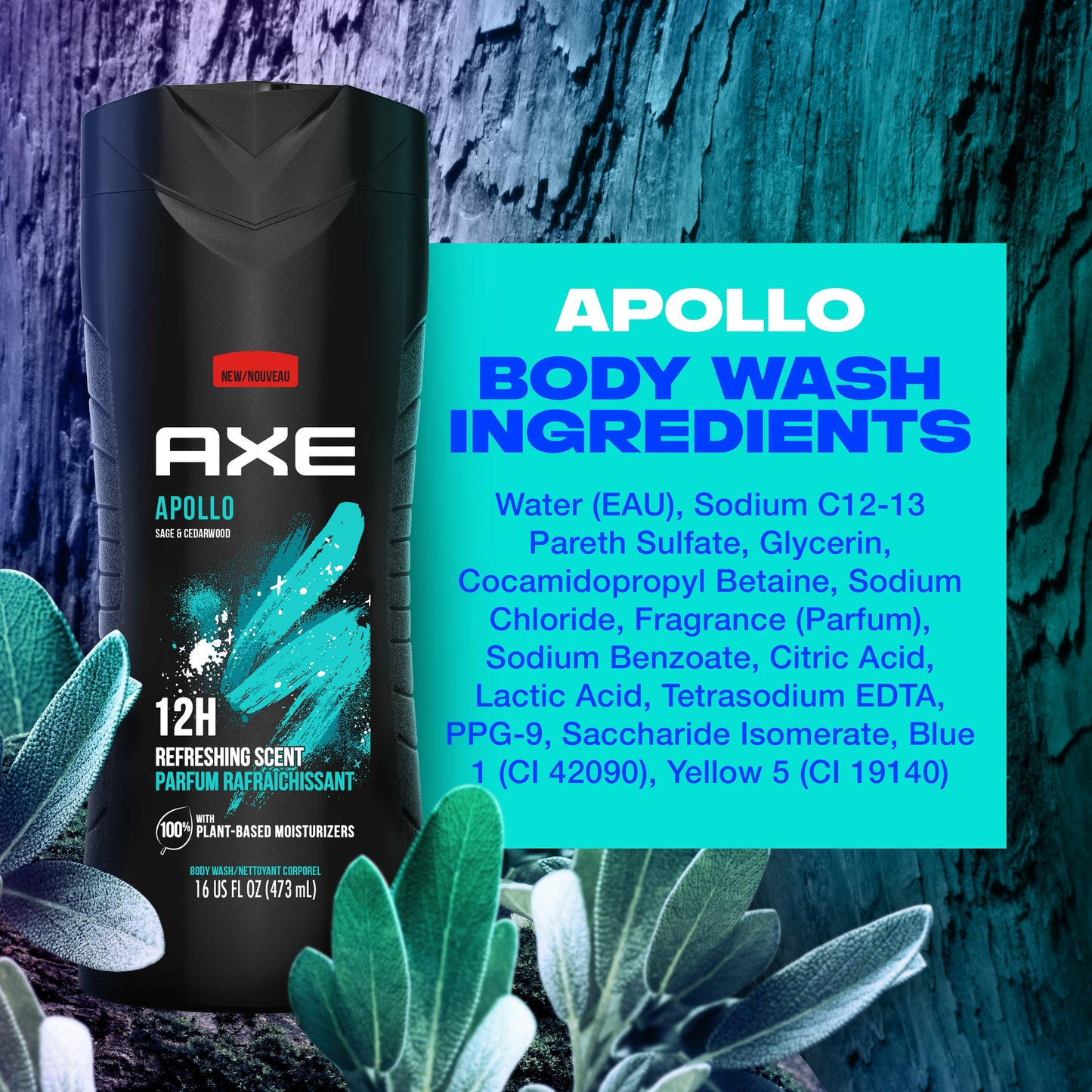 AXE Apollo Body Wash - Sage & Cedarwood