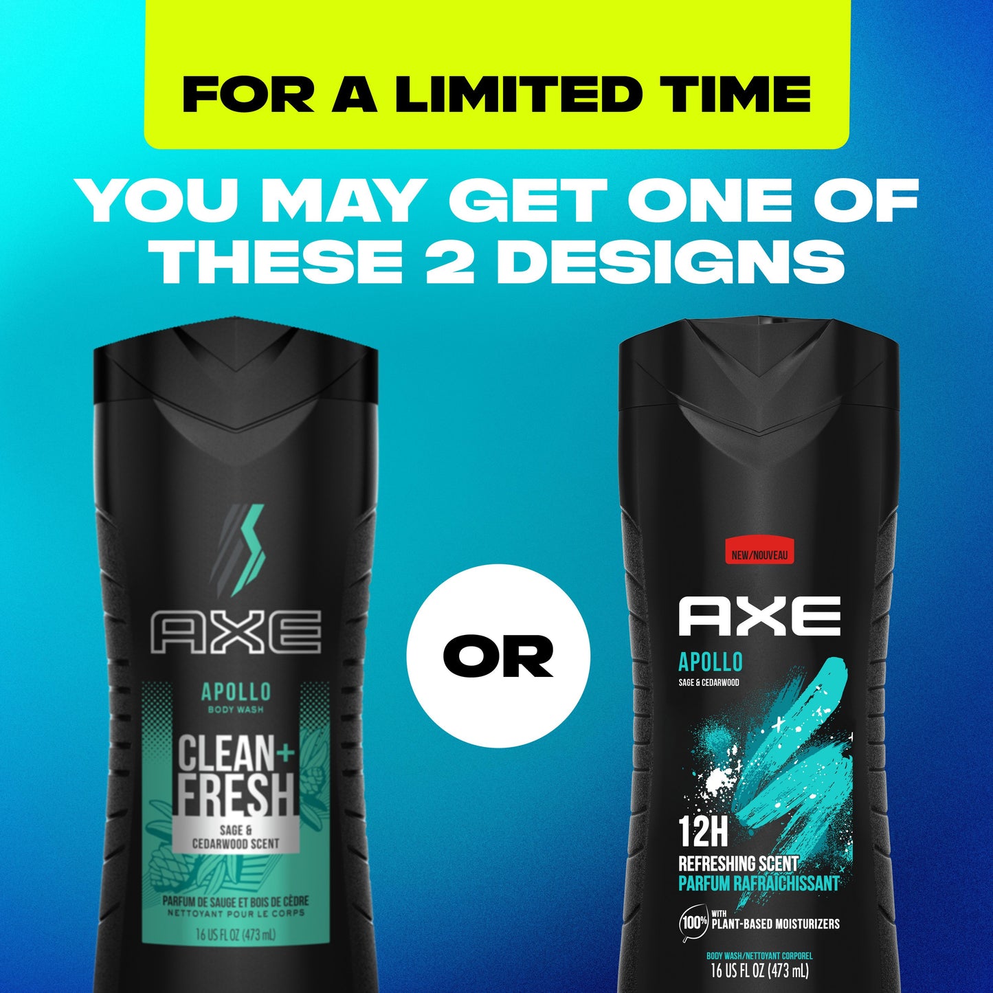 AXE Apollo Body Wash - Sage & Cedarwood