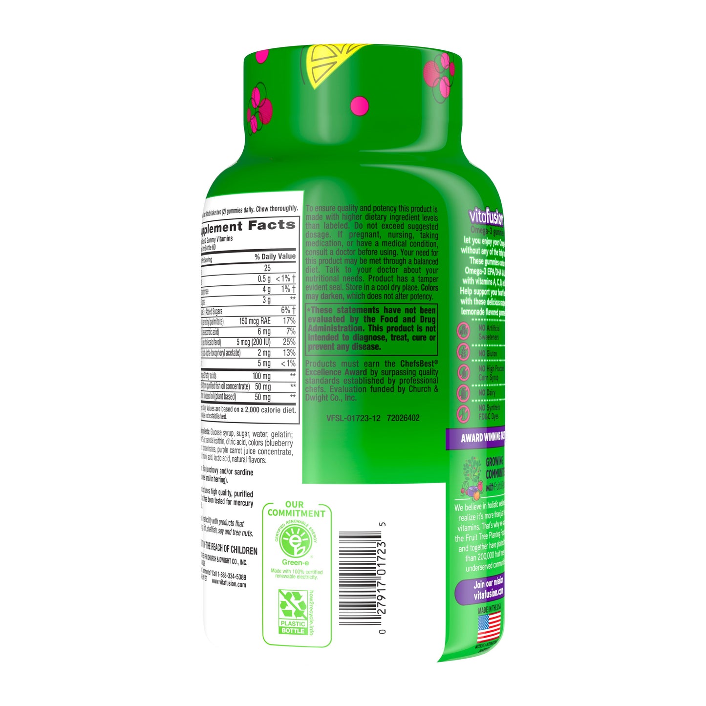 Vitafusion Omega-3 EPA/DHA Vitamin Gummies - Raspberry Lemonade