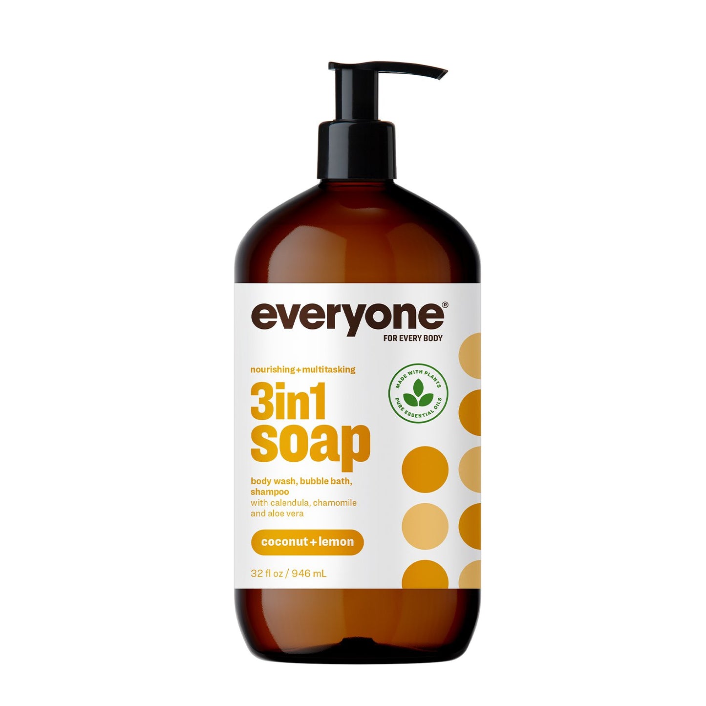 Everyone 3in1 Body Wash Shampoo & Bubble Bath - Coconut + Lemon