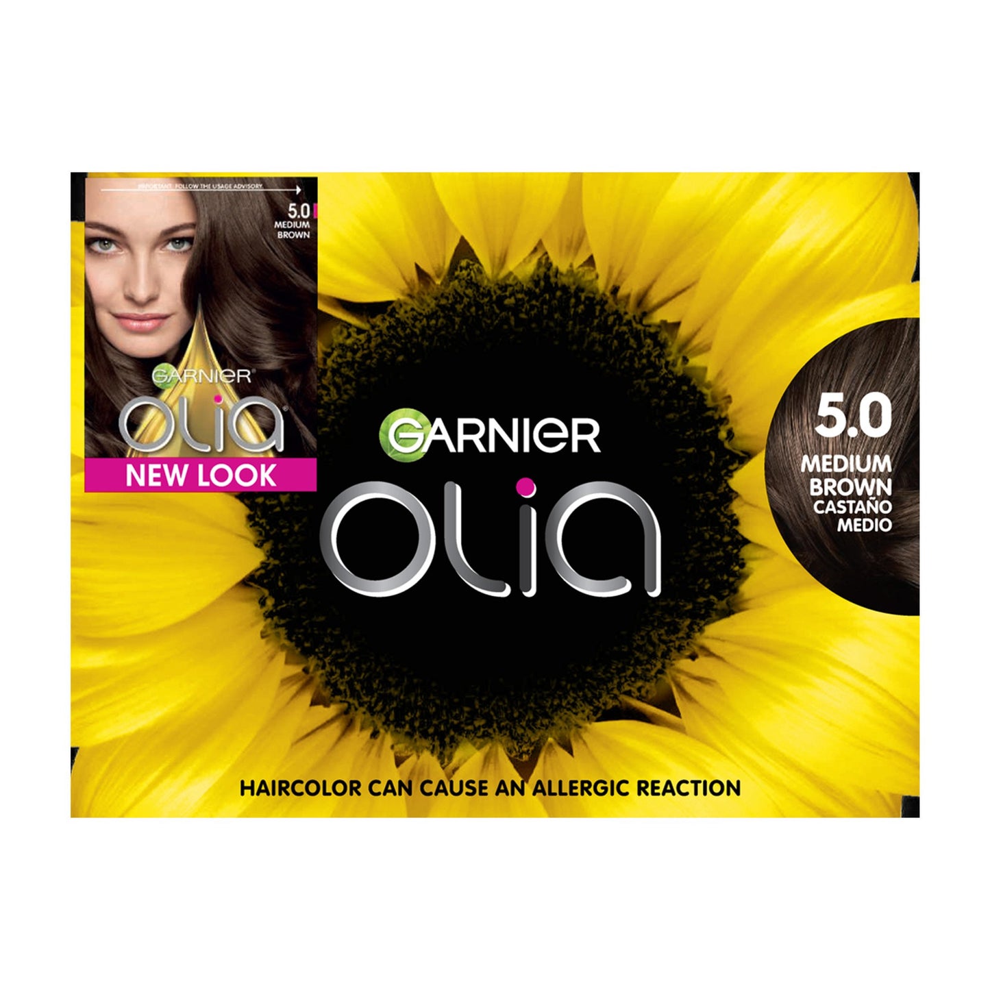 Garnier Olia Oil Powered Ammonia Free Permanent Hair Color 5.0 Medium Brown