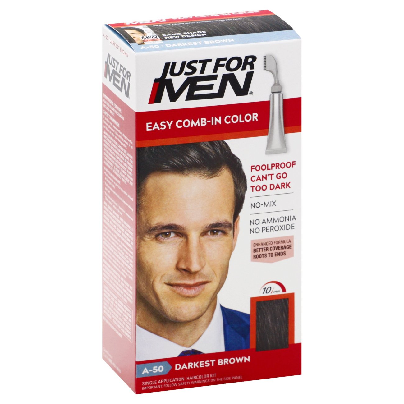 Just For Men Comb In Haircolor Darkest Brown A-50