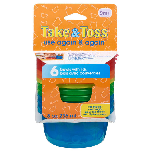 Learning Curve Take & Toss Bowls and Lids 8 oz