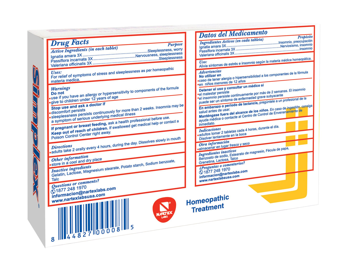 Simplex Homeopathic Stress & Sleeplessnes Relief Tablets