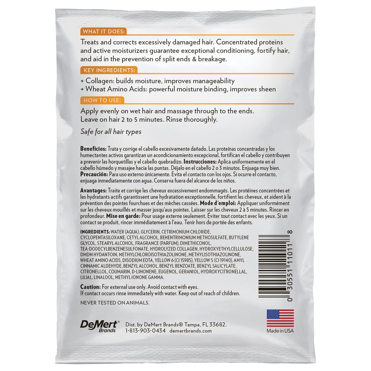 Hi Pro Pac Extremely Damaged Hair Repair Intense Protein Treatment