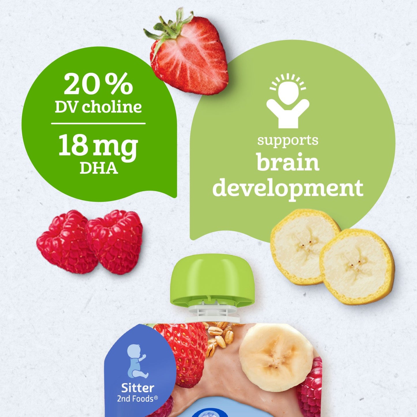 Gerber Organic for Toddler Wonderfoods Pouch - Banana Strawberry Raspberry Mixed Grain