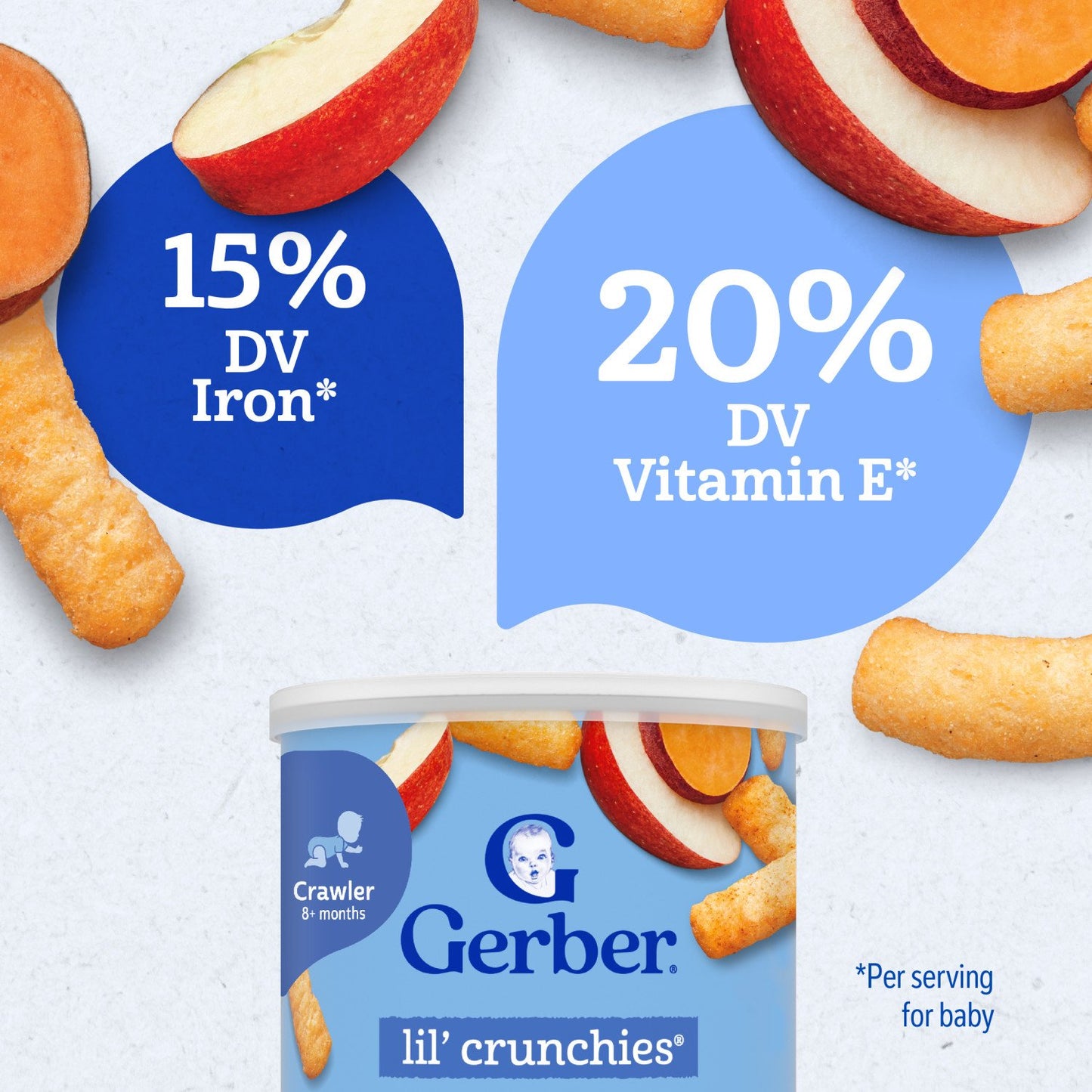Gerber Snacks for Baby Lil Crunchies - Apple Sweet Potato