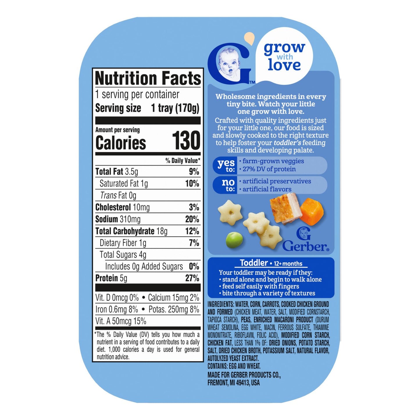 Gerber Mealtime for Toddler - Pasta Stars with Chicken & Vegetables